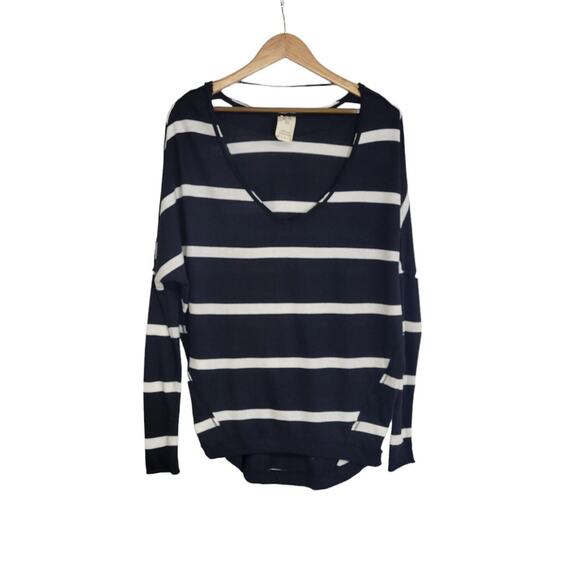Free People We The Free Upstate Black & White Striped Cotton Oversized Top XS - Picture 1 of 8